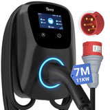 1 x RAW Customer Returns Tera EV Charger 11kW 16A Type 2 11kW Home Charging Station 400V CE T V Wallbox 7m Charging Cable with Charger Holder CEE 3-Phase Plug for All EVs and PHEVs Model W01 Black - RRP €390.0