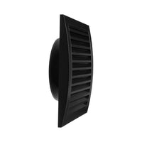 1 x RAW Customer Returns Vent Systems 125mm - 190x190mm anthracite hood ventilation with built-in pest protection grille, robust air vent cover - RRP €16.98