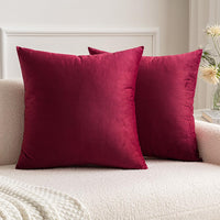 1 x RAW Customer Returns MIULEE Velvet Cushion Cover Pillow Case Cushion Covers Sofa Cushion Decorative Throw Pillows Couch Cushion Decorative Cover for Sofa Living Room Bedroom Set of 2 26 x 26 Inch 65 x 65 cm Wine Red - RRP €22.99