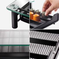 1 x RAW Customer Returns Mastertop coffee capsule holder for Nespresso capsule, glass capsule stand capsule holder for 60 coffee pods, non-slip capsule storage for all occasions, send 1 cleaning cloth - RRP €37.69