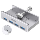 1 x RAW Customer Returns ORICO USB 3.0 Hub 4 Port, Aluminum SuperSpeed Data Hub with Extra Power Supply Port for Desktop Computer, MacBook, MacBook Air Pro Mini Silver  - RRP €26.21