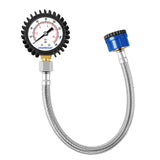 1 x RAW Customer Returns UHARBOR Water Pressure Gauge 0-11bar 160psi, Double Scale Water Pressure Gauge from 3 4BSPT to 1 2BSPT, Buttom Holder, Rubber Protection - RRP €16.31