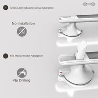 1 x RAW Customer Returns LORESJOY grab bar for shower without drilling, grab bars with suction cup, grab bars for bathroom, bathtub handle, portable mobile grab bar for bathroom, toilet non-slip grab bar, shower handle with suction cup white  - RRP €26.99