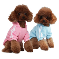 2 x Brand New PenghaiYunfei Fashion Dog Hoodie Dog Clothes Cotton Sweatshirt Streetwear Fashion Dress for Dogs Cats Puppy Small Medium Large Light Blue Pink, XXL  - RRP €36.0