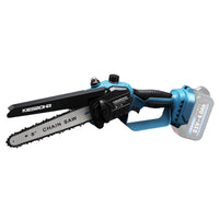 1 x RAW Customer Returns Cordless chainsaw, KIESBOHR 8 inch mini chainsaw with oiler without battery or charger, 18 volt system, brushless electric motor, 2 chains  - RRP €80.65