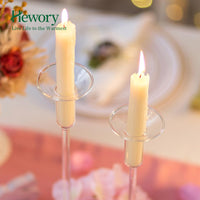 1 x RAW Customer Returns Hewory glasses candle drip catcher for taper candles 24 pieces - candle holder glass drip protection for pointed drip catcher for candles glass decorative candles communion for wedding living room, gold round rim - RRP €34.4