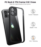 3 x Brand New Mofurd Case for iPhone 11, Hybrid PC TPU Silicone Case Anti-Yellowing Shockproof Protection and 3 Tempered Glass, Transparent Back Black Bumper - RRP €26.97