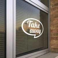 1 x Brand New Vinyl window sticker for glass, cafe, kebab, take away service, food, place, shop window decoration - RRP €20.4