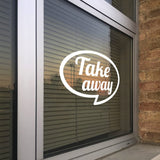 1 x Brand New Vinyl window sticker for glass, cafe, kebab, take away service, food, place, shop window decoration - RRP €20.4