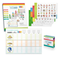 1 x RAW Customer Returns Daily Visual Planner with Autism Pictograms in Spanish Daily Routines Kit for Children. Daily Organizer with 180 Letters and adhesive Velcro. GEU Publishing - RRP €18.0