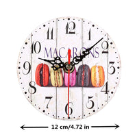 1 x RAW Customer Returns Yosoo Wooden Round Wall Clock, Vintage Wall Clock, Kitchen Decoration, European Style Digital Clock - RRP €22.38