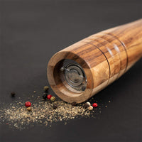 1 x RAW Customer Returns DeroTeno pepper mill made of acacia wood with stainless steel grinder, H 30 cm - RRP €29.99