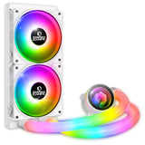 1 x RAW Customer Returns EMPIRE GAMING Guardian P-W240 Watercooling AIO PC Gamer CPU Cooling Liquid ARGB 3 Pins 5V 2 x 120 mm Intel LGA 1700 1200 115X 1366 2066 2011, AMD AM5 AM4 White - RRP €71.99