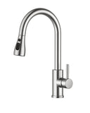 1 x RAW Customer Returns FORIOUS kitchen faucet, high pressure kitchen faucet with pull-out shower, pull-out faucet, mixer tap, sink faucet, 360 swivel, two spray functions, stainless steel - RRP €65.09