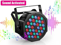 1 x RAW Customer Returns ZonQoonz 2PCS Rechargeable LED Par Light, RGB 36 LED Spotlight Battery DMX Stage Light Spotlight with Remote Control 7 Lighting Modes for DJ Disco Party Light Stage Light - RRP €99.82