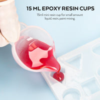 1 x RAW Customer Returns Nicpro Large Silicone Measuring Cup Set, 600 ml 100 ml Mixing Cup, Stirring Sticks, Silicone Cups, Pipettes, Finger Cots for Mixing Epoxy Resin, Molding, Waxing, Jewelry Making Easy to Clean - RRP €16.13