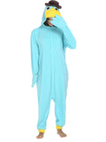 1 x RAW Customer Returns LorranTree Platypus Costume Onesie Perry Platypus Animal Costume Women Men Pajamas Christmas Carnival One-Piece YZS-Blue-M - RRP €29.24