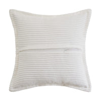 4 x Brand New MIULEE Corduroy Cushion Cover Soft Cushion Cover Decorative Sofa Cushions Square Throw Pillows Modern Decorative Pillowcase Striped Pillowcases for Living Room Bedroom 2 Pieces 45 x 45 cm, White - RRP €72.44