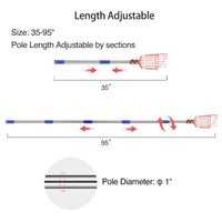 2 x Brand New 2.4m apple picker, fruit picker with telescopic handle, cherry picker with telescopic stainless steel pole and basket, picking aid easy to assemble - RRP €48.0