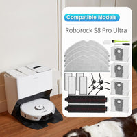 11 x Brand New DrRobor accessories for Roborock S8 Pro Ultra, spare parts with 2 self-cleaning brushes, 4 dust bags, 4 filters, 4 cleaning cloths, 4 side brushes - RRP €317.02