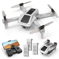 1 x RAW Customer Returns Holy Stone RC drone with 1080P camera for beginners, mini foldable quadcopter with FPV transmission, 3 batteries, long flight time, throw GO, tap fly, gesture control drones gift for children boys girls, C0 - RRP €59.99