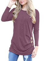 1 x RAW Customer Returns MOLERANI women s long-sleeved T-shirt, lightweight sweater, loose long-sleeved shirt, tunic tops, casual blouse, round neck tops, mauve DE 50 XXL - RRP €26.35