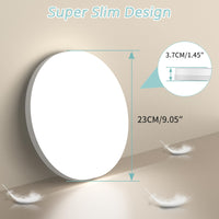 1 x RAW Customer Returns MGEELED ceiling lamp LED ceiling light flat 36W, 4000K, 4300LM neutral white round bathroom lamp IP44 waterproof modern panel lamp for kitchen living room basement lamp bedroom hallway, 23CM - RRP €16.99