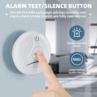 1 x RAW Customer Returns RIAKELL smoke detector set of 5, fire alarm 10 year battery, T V tested and EN14604 certified, family smoke alarm fire alarm with photoelectric sensor, 85 dB audible alarm, standalone - RRP €54.95