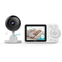 1 x RAW Customer Returns BondFree Baby Monitor with Camera Babyphone Baby Monitor 2.8 inch with 2600mAh Battery Type-C Rechargeable 2-way intercom VOX mode Night vision Temperature monitoring Lullaby - RRP €40.32