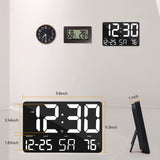 1 x RAW Customer Returns SZELAM Digital Clock Large Display, 11.5 Digital Calendar Alarm Clock with Radio Remote Control, LED Oversized Wall Clock with Date Temp. 12 24H, Snooze Alarm Clock for Home Bedroom Office Gym - RRP €39.31