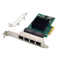 1 x RAW Customer Returns Quad-Port PCIe Gigabit Ethernet Server Adapter with NetXtreme BCM5719 Chipset PCI Express 1000M Network LAN Card for Windows Server Linux Ubuntu VMware BCM5719-4P  - RRP €74.03