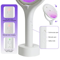 1 x RAW Customer Returns FORMIZON Electric Fly Swatter, Type-C Rechargeable Electric Insect Catcher, 90 Degree Rotating Fly Insect Mosquito Killer, Double Layers Mesh Protection Mosquito Trap White - RRP €24.83