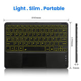 1 x RAW Customer Returns KOOCHUWAH Bluetooth Keyboard with Touchpad Spanish Backlit Layout for iOS Android Windows Systems, Compatible with iPad Galaxy Tab Huawei Matepad XIAOMI Acer Lenova Tablets - RRP €30.72