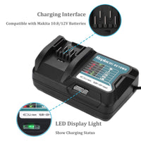 1 x RAW Customer Returns FengWings BL1041B 4.0Ah Battery with DC10WD Charger, Compatible with Makita 12V CXT Battery BL1021B BL1040B BL1020B BL1015 BL1016, DF031D DF0331D TD110D JR103D, DC10SB DC10WC - RRP €43.69