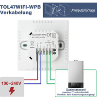 1 x RAW Customer Returns Beok WiFi Heating Thermostat for Boiler. Intelligent Digital Wireless Programmable Thermostat for Water and Gas Heating. Integrated Room Thermostat Compatible with Alxe - RRP €35.5