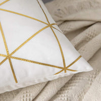 1 x Brand New MIULEE Velvet Christmas Christmas Pillow Case Grid Modern Decorative Pillowcase Cushion Cover Sofa Cushion Soft Decoration with Hidden Zipper for Sofa Office Bed Set of 2 30 x 50 cm White - RRP €20.4