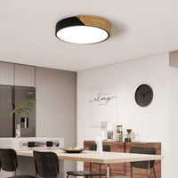 1 x RAW Customer Returns LED ceiling light wood ceiling lamp black 30W neutral white 4500K, round modern LED ceiling light for living room, kitchen, dining room, hallway, office, children s room - RRP €23.98