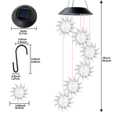 1 x RAW Customer Returns JIAUFU Solar Wind Chime Sunflower, Color Changing LED Hanging Light Solar Lights, Lawn Garden Decoration, Wind Chime for Garden Decoration Outdoor, Yard, Patio and Home Decoration - RRP €19.15