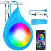 1 x RAW Customer Returns LyLmLe Submersible LED Pool Lights for Above Ground Pool, 10W Dimmable Multicolor RGB Pool Spotlights App Control, Compatible with Intex Bestway Frame Pool, IP68 Waterproof, 8m Cable, 12V - RRP €69.44