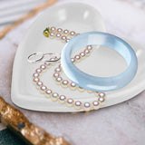 1 x Brand New Alipis jewelry tray ceramic jewelry bowl heart jewelry plate ring bowl decorative tray dessert plate jewelry organizer for jewelry keys rings earrings gift white - RRP €12.69