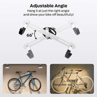 1 x RAW Customer Returns Sportneer Bike Wall Mount, Indoor Bicycle Hanger for Road Bike, Mountain Bike, BMX, Adjustable Angle Length - RRP €29.99