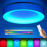 1 x RAW Customer Returns Matane 2.4G Remote Control RGB LED Ceiling Light No AAA Battery Included  - RRP €7.04