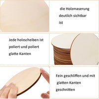 2 x RAW Customer Returns Pack of 20 wooden discs, 15 x 15 cm round wooden disc, for crafts, 2.5 mm thick, for decoration, coasters, crafts, painting, DIY - RRP €27.52