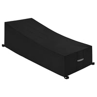 1 x RAW Customer Returns Dokon Garden Lounger Cover with Ventilation Holes Waterproof Windproof UV-Resistant Heavy Duty 600D Oxford Fabric Protective Cover for Sun Lounger Deckchair 200x75x40 70cm - Black - RRP €25.2