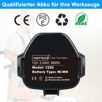 1 x RAW Customer Returns 2 pieces 1220 battery for Makita 12V 4800mAh NI-MH replacement tool battery for Makita 1233 1222 1220 1234 1235 1235B 1235F PA12 192696-2 192698-8 192698-A 193138-9 193157-5 - RRP €36.29