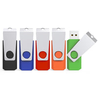 1 x RAW Customer Returns KEXIN USB Stick 128GB 5 Pack Memory Stick Rotate USB Sticks Metal Multi-Colored USB 2.0 Flash Drive Flash Drive with LED Light USB 64GB, Pack of 5, Colorful, Red, Green, Black, Blue, Orange  - RRP €36.99