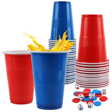 9 x Brand New Darryy plastic cups, 50 pieces 16 oz party cups plastic, 473 ml party cups, cups plastic reusable, beer pong cups reusable, for parties, birthday parties, festivals - RRP €72.45