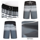 1 x RAW Customer Returns iCKER men s shorts, swimming trunks, beach shorts, beach shorts, board shorts, quick-drying for summer, gray S3, XL - RRP €23.18