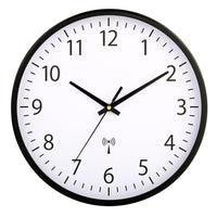 1 x RAW Customer Returns HZDHCLH Radio Controlled Clock 30 cm Large Dial Wall Clock Silent, Suitable for School, Home, Wall Decoration Black Second Hand - Black Frame  - RRP €33.99