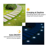 1 x RAW Customer Returns Joomer 12 Pack Solar Floor Lights Outdoor, Solar Lights for Garden Outdoor with 8 LEDs, 6000K White Waterproof LED Solar Garden Lights, Solar Lamps for Outdoor Lawn Driveway Walkway Patio - RRP €39.99